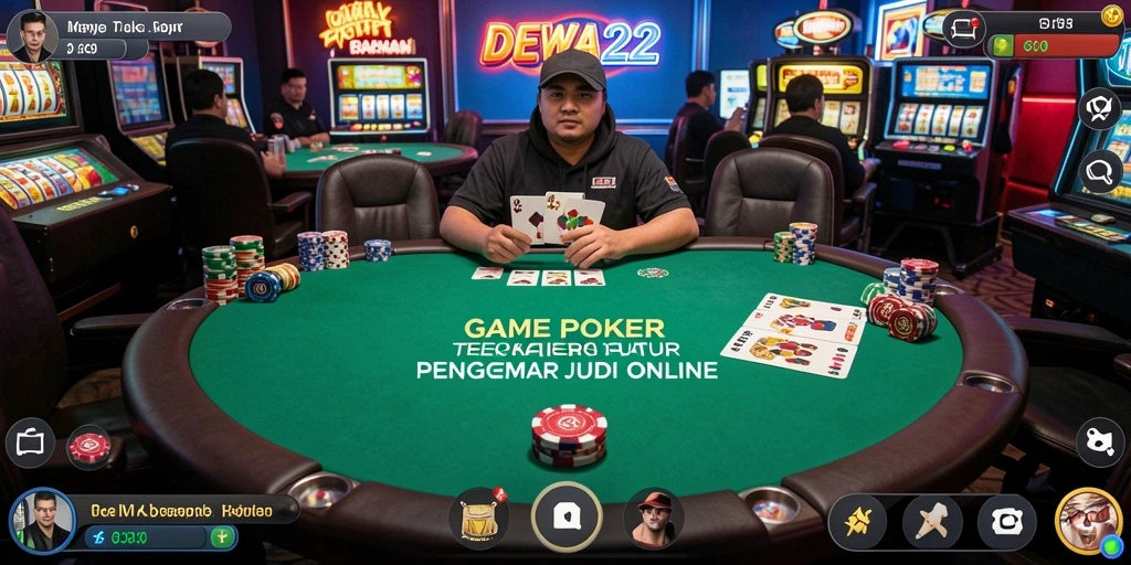 Tampilan permainan Poker DEWA22 dengan grafis yang menawan.