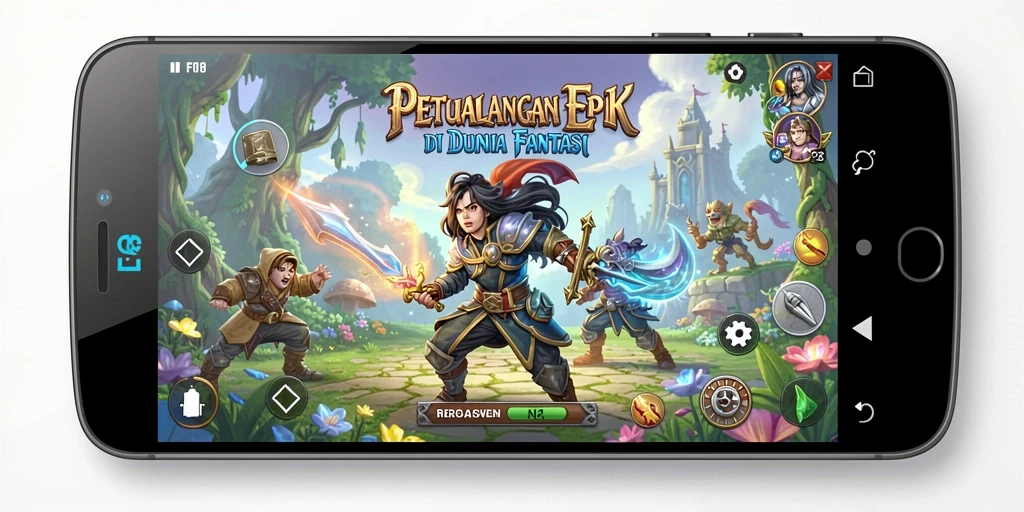 Tampilan gameplay RPG yang intens dan mengasyikkan di F08.