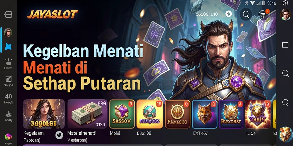 Screenshot menampilkan suasana mencekam dalam JAYASLOT.