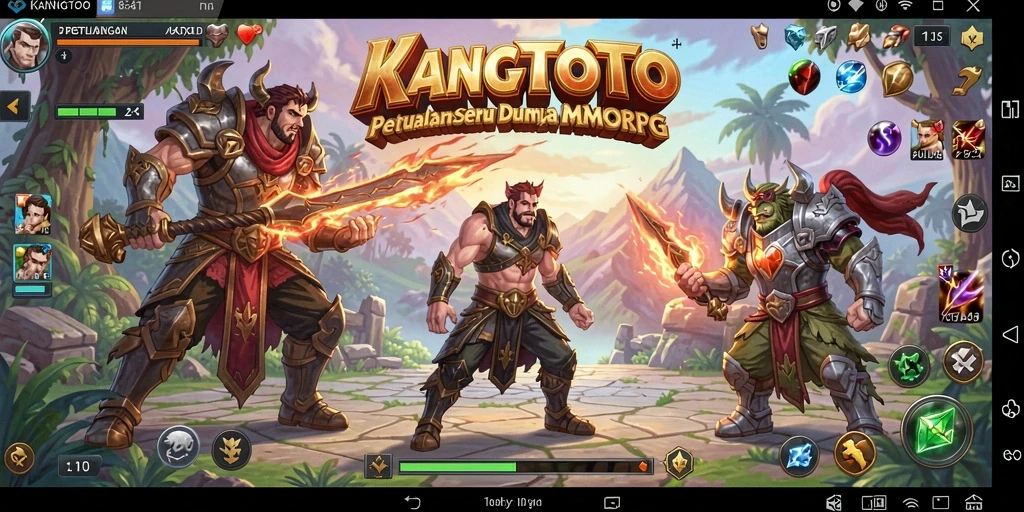 Tampilan gameplay KANGTOTO dalam dunia MMORPG yang interaktif.