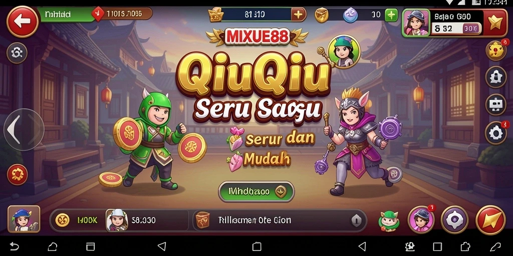 Tampilan menarik dari gameplay QiuQiu di MIXUE88.