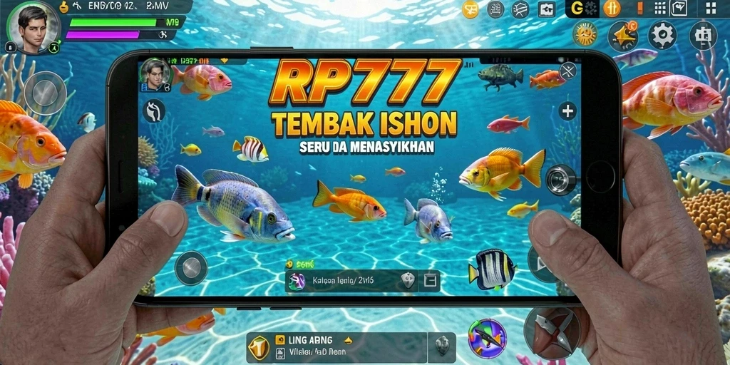 Gameplay menembak ikan yang seru di dunia bawah laut.