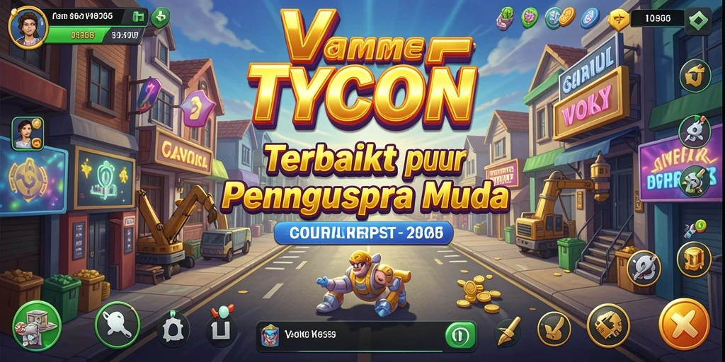 Screenshot gameplay VC55 menampilkan pengelolaan bisnis yang seru dan menantang.