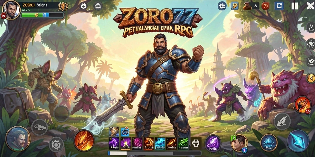 Gameplay menakjubkan ZORO77 dalam dunia RPG yang penuh petualangan.